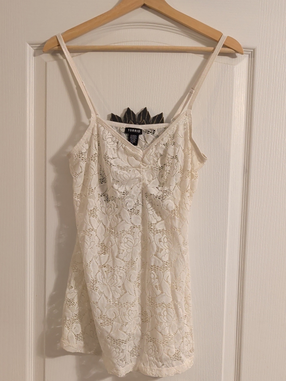 Torrid Cream Lace Tank